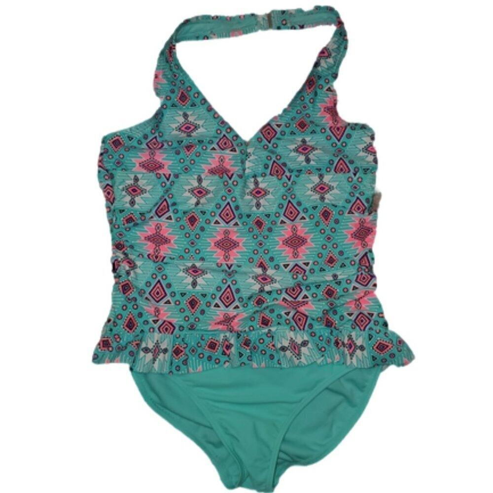 Wonder Nation Tropical Blue One Piece Swimsuit || XL